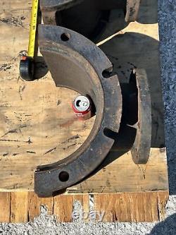 SALVAGE DUCTILE/CAST IRON ARCHED PIPE FITTINGS RUST FLANGE MUELLER 115 Lbs Each