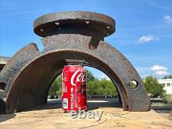 SALVAGE DUCTILE/CAST IRON ARCHED PIPE FITTINGS RUST FLANGE MUELLER 115 Lbs Each