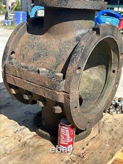 SALVAGE DUCTILE/CAST IRON ARCHED PIPE FITTINGS RUST FLANGE MUELLER 115 Lbs Each