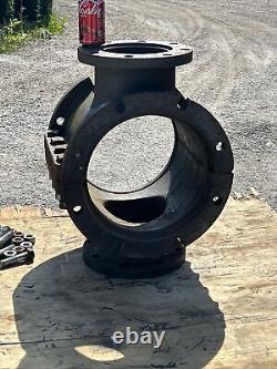 SALVAGE DUCTILE/CAST IRON ARCHED PIPE FITTINGS RUST FLANGE MUELLER 115 Lbs Each