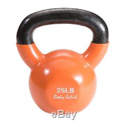 SET OF 6 Body-Solid Vinyl Coated Cast Iron Kettlebells 5lb to 30lb (105lbs)