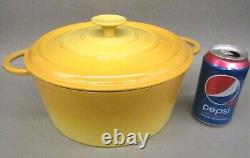 STAUB BASIX #26 French Cast Iron Yellow Enameled 4.5 QT Round Dutch Oven France