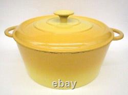 STAUB BASIX #26 French Cast Iron Yellow Enameled 4.5 QT Round Dutch Oven France