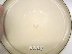 STAUB BASIX #26 French Cast Iron Yellow Enameled 4.5 QT Round Dutch Oven France