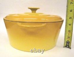 STAUB BASIX #26 French Cast Iron Yellow Enameled 4.5 QT Round Dutch Oven France