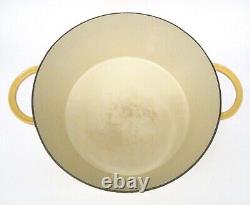 STAUB BASIX #26 French Cast Iron Yellow Enameled 4.5 QT Round Dutch Oven France