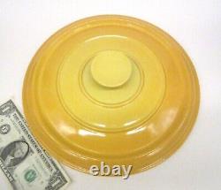 STAUB BASIX #26 French Cast Iron Yellow Enameled 4.5 QT Round Dutch Oven France