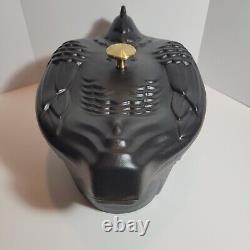 STAUB Enamled Cast Iron Rooster Chicken Hen French Oven Black Matte New Rare