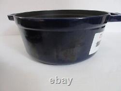 STAUB La Cocotte 24 Dark Blue Enamel Cast Iron Round Dutch Oven Made in France