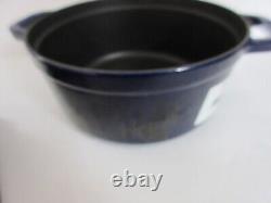 STAUB La Cocotte 24 Dark Blue Enamel Cast Iron Round Dutch Oven Made in France
