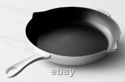 STAUB White Cast Iron 10-inch Fry Frying Pan New in Box