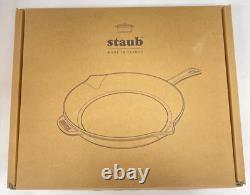 STAUB White Cast Iron 10-inch Fry Frying Pan New in Box