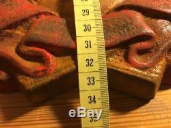 SUPER Rare CAST IRON Soviet Train Border Marker Coat of Arms 13 lb's Locomotive