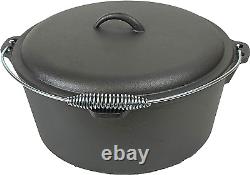 Seasoned 9 Quart 12 Inch Cast Iron Dutch Oven Dome Lid