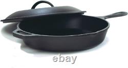 Seasoned Cast Iron Skillet with Cast Iron Lid (12 Inch) Cast Iron Frying Pan w