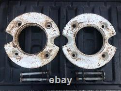 Set Of 2 Ih Cub Cadet Cast Iron Garden Tractor Rear Wheel Weights 25 Pound Each