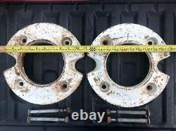 Set Of 2 Ih Cub Cadet Cast Iron Garden Tractor Rear Wheel Weights 25 Pound Each
