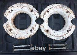 Set Of 2 Ih Cub Cadet Cast Iron Garden Tractor Rear Wheel Weights 25 Pound Each