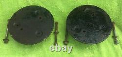 Set Of Two Garden Tractor Cast Iron Wheel Weights That Weight 21 Pounds Each
