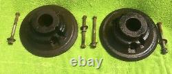 Set Of Two Garden Tractor Cast Iron Wheel Weights That Weight 21 Pounds Each