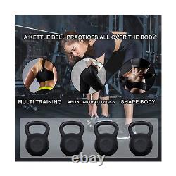 Signature Fitness Powder Coated Cast Iron Kettlebell 100 Lbs Weights Strength