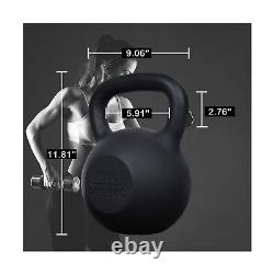 Signature Fitness Powder Coated Cast Iron Kettlebell 100 Lbs Weights Strength