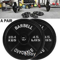 Single/Pair Cast Iron Olympic 2-inch Weight Plate, 2.5 45LB, Weight Plates
