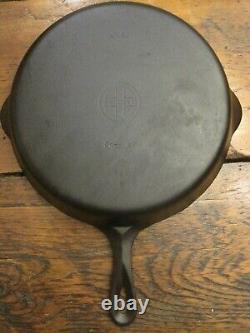 Size 10 GRISWOLD small logo 716 B Cast Iron Skillet Smooth Bottom Flat READ