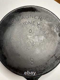 Skillet Arc Logo Wagner Sidney Cast Iron #8 Vintage USA
