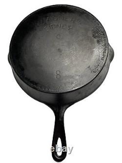 Skillet Arc Logo Wagner Sidney Cast Iron #8 Vintage USA