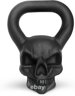 Skull Cast Iron Kettlebell Workout Weight Lifting Fitness 25 or 35 lbs Pound New