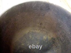 Small #7 Cast Iron Bean Pot Kettle Peyote Drum 9 1/4 OD 8 3/4 ID 9.25 LBS