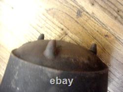 Small #7 Cast Iron Bean Pot Kettle Peyote Drum 9 1/4 OD 8 3/4 ID 9.25 LBS