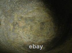 Small #7 Cast Iron Bean Pot- Kettle- Peyote Drum 9 inches ID 6 3/4 tall 7.8LBS