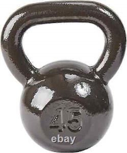 Solid Cast Iron Kettlebell Weight Lifting 5-50 lbs Pounds, Single, Workout New