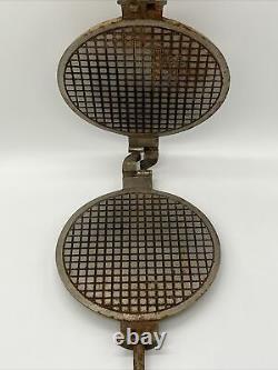 Standard MFG Co Charleroi PA Cast Iron Waffle Iron Pizzelle Maker 15 lbs! 6