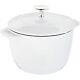 Staub Cast Iron 1.5-qt Petite French Oven Matte White, Made In France