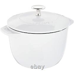 Staub Cast Iron 1.5-qt Petite French Oven Matte White, Made in France