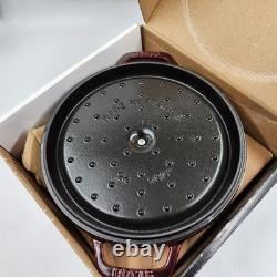 Staub Cast Iron 4-qt Round Cocotte Grenadine