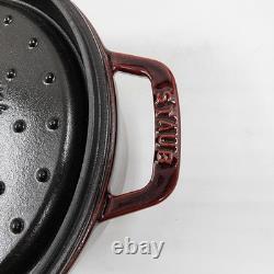 Staub Cast Iron 4-qt Round Cocotte Grenadine