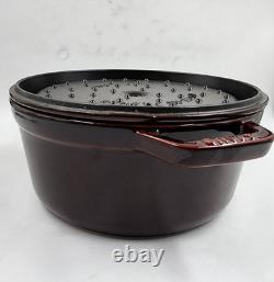 Staub Cast Iron 4-qt Round Cocotte Grenadine