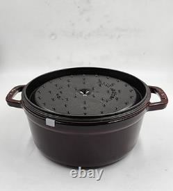 Staub Cast Iron 4-qt Round Cocotte Grenadine