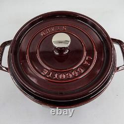 Staub Cast Iron 4-qt Round Cocotte Grenadine