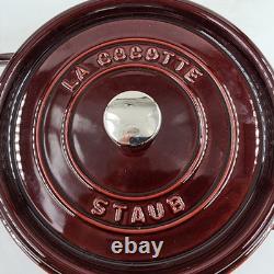 Staub Cast Iron 4-qt Round Cocotte Grenadine