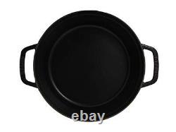 Staub Cast Iron 4-qt Round Cocotte Matte Black Made in France