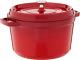 Staub Cast Iron Dutch Oven 5-qt Tall Cocotte, Made In France, Serves 5-6, Cherry