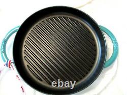 Staub Enameled Cast Iron 10-1/2 Round Grill Pan Green 26CM France New in Box