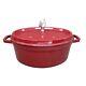 Staub Oval Cocotte Red Enamel Cast Iron Pot Dutch Oven With Lid 31 Cm 12.25