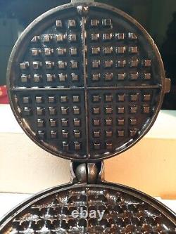 Stover Cast Iron Waffle Maker High Base #7 Restored & Seasoned