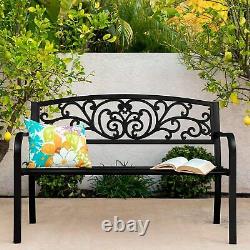 Sturdy Metal Cast Iron Patio Park Bench 50 Patio Park Outdoor Garden Bench